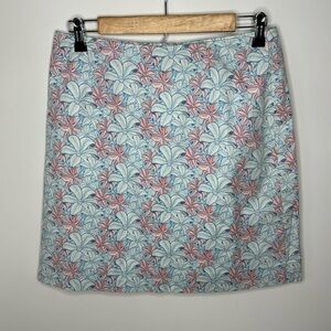 Vineyard Vines Clearwater Blue Starboard Tiger Lily Mini Skirt Size 4